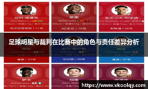 足球明星与裁判在比赛中的角色与责任差异分析